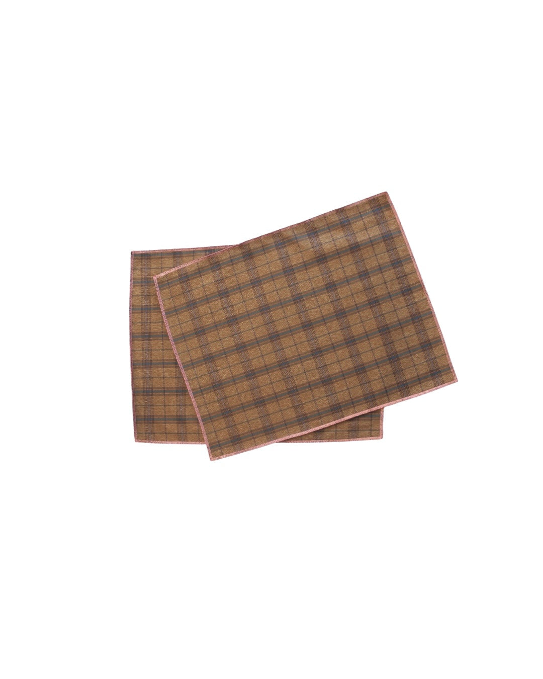 The Badla Placemat [In Caramel & Pink Stitch]