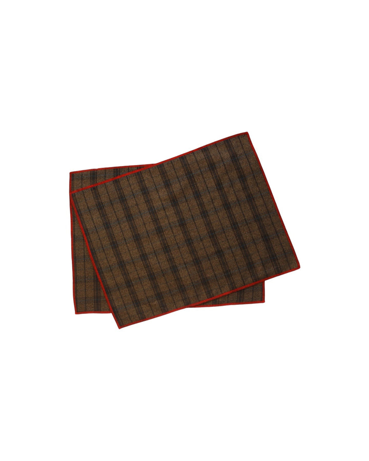 The Badla Placemat [In Coffee & Red Stitch]
